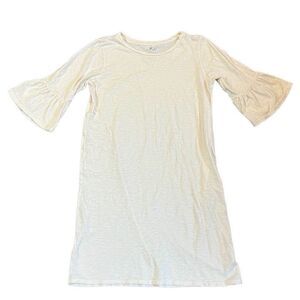 Velvet By Graham & Spencer Vintage Slub Cotton Dress Quarter Bell Sleeve Small
